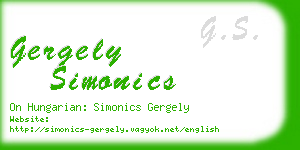 gergely simonics business card